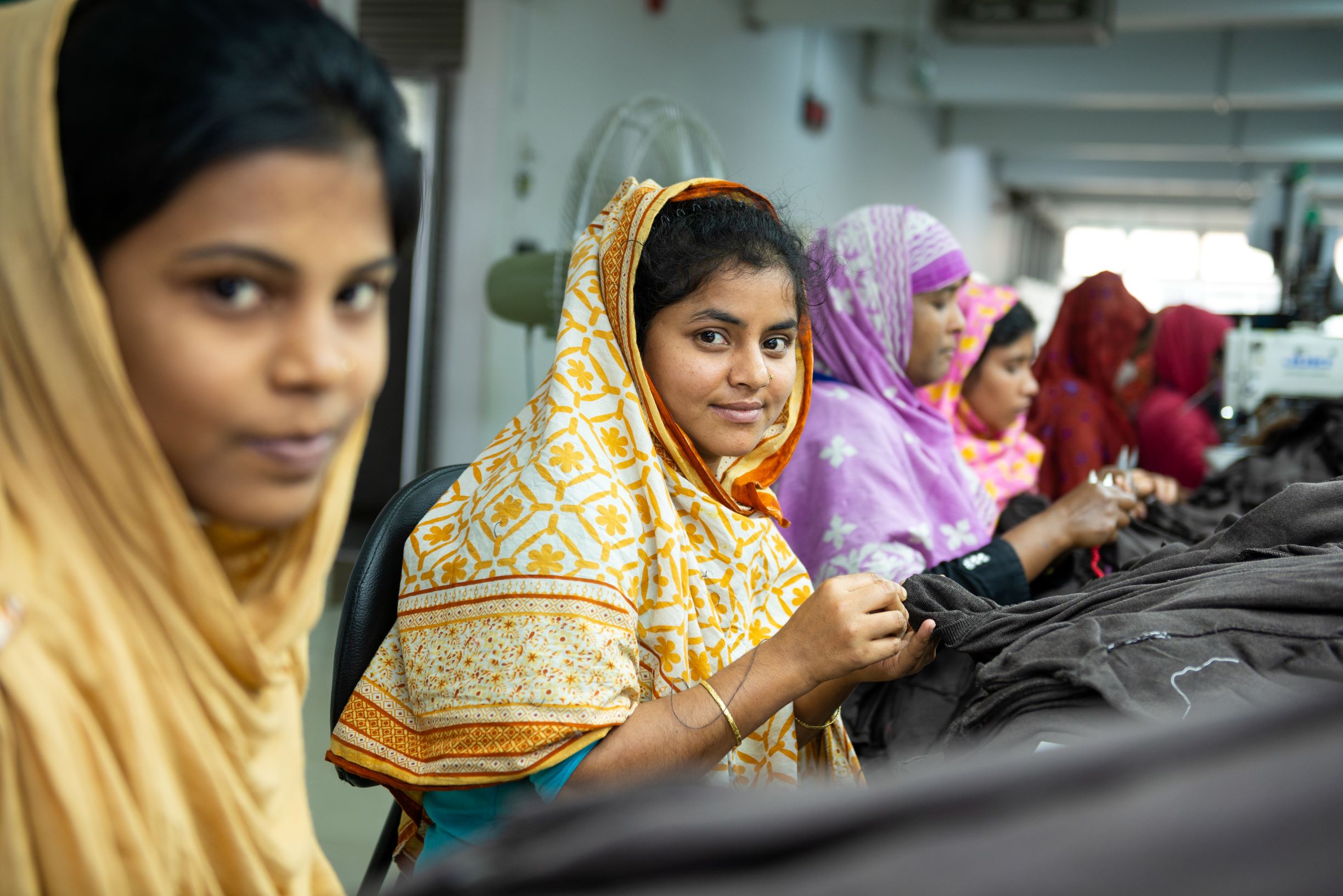 photo of women working in apparel factory