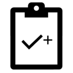 clipboard icon with a checkmark and a plus sign