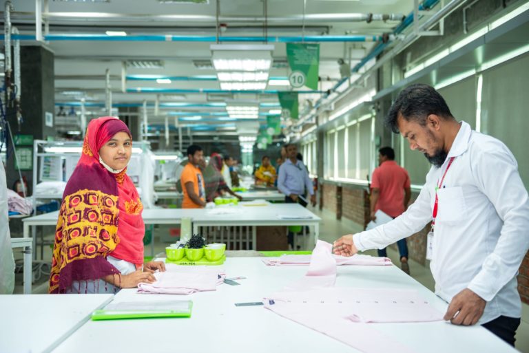 photo of workers in apparel factory